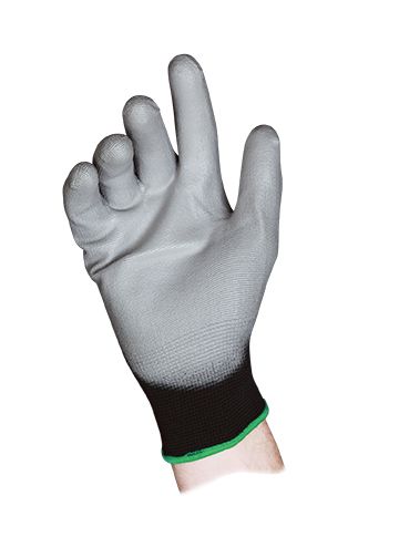 GLOVE NYLON BLACK SHELL;GRAY PU PALM 13G - General Purpose